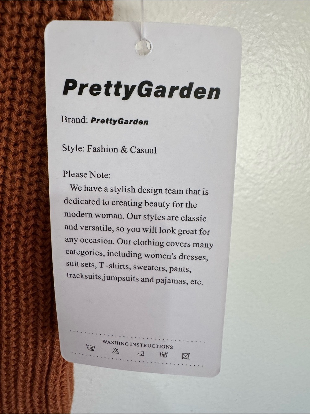 Pretty Garden Chic 100% Cotton Mock Neck Sweater & Jogger Matching Set Large NEW - Picture 12 of 12